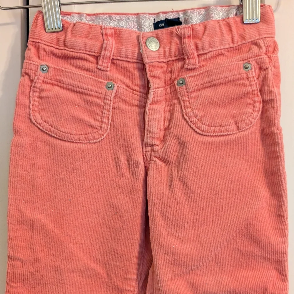Y2K Baby Gap Toddler Girls Pink Sparkle Corduroy Pants 3T